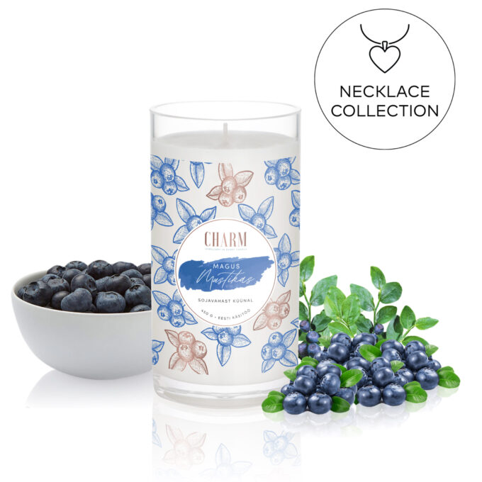 Charm Candle "Magus mustikas" - Kaelakeega